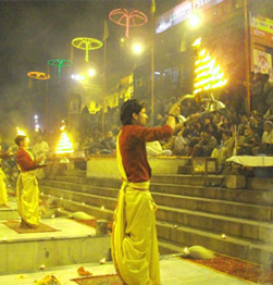 Evening Aarti Ceremony at Varanasi Image