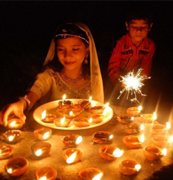Dipawali, the Indian Festival of Light in Jaisalmer.